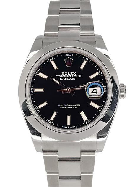 rolex datejust black dial oyster bracelet|rolex oyster bracelet price.